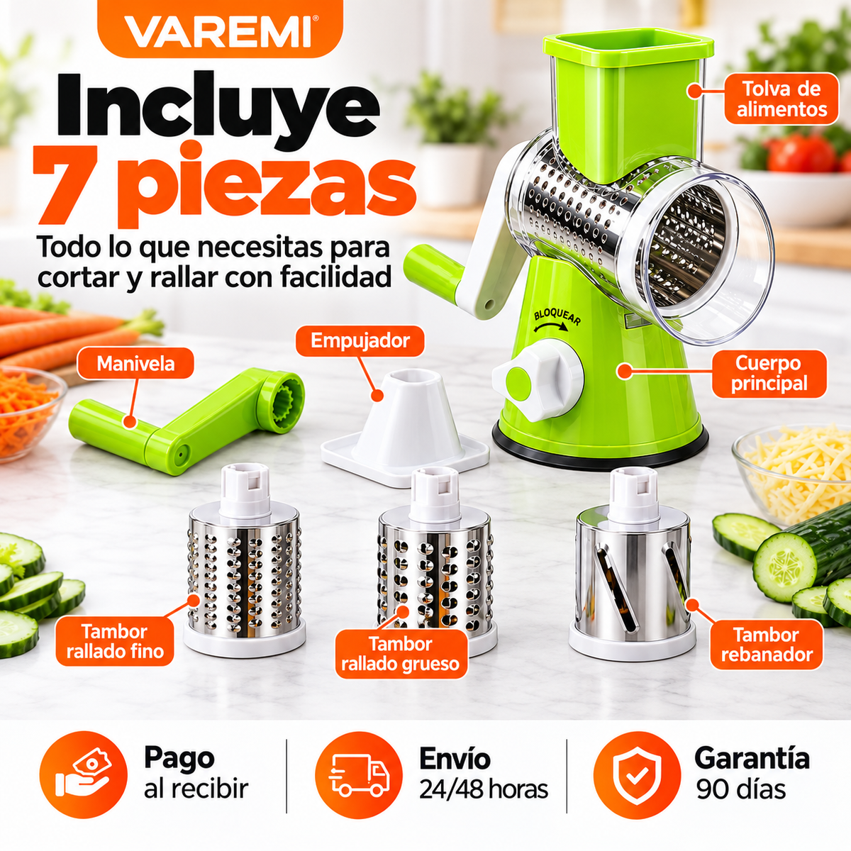 Rallador Multiusos  SlicePro 3 en 1