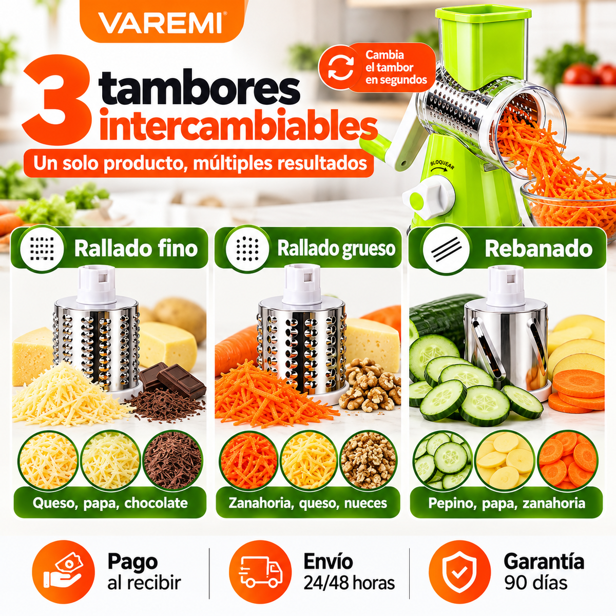 Rallador Multiusos  SlicePro 3 en 1